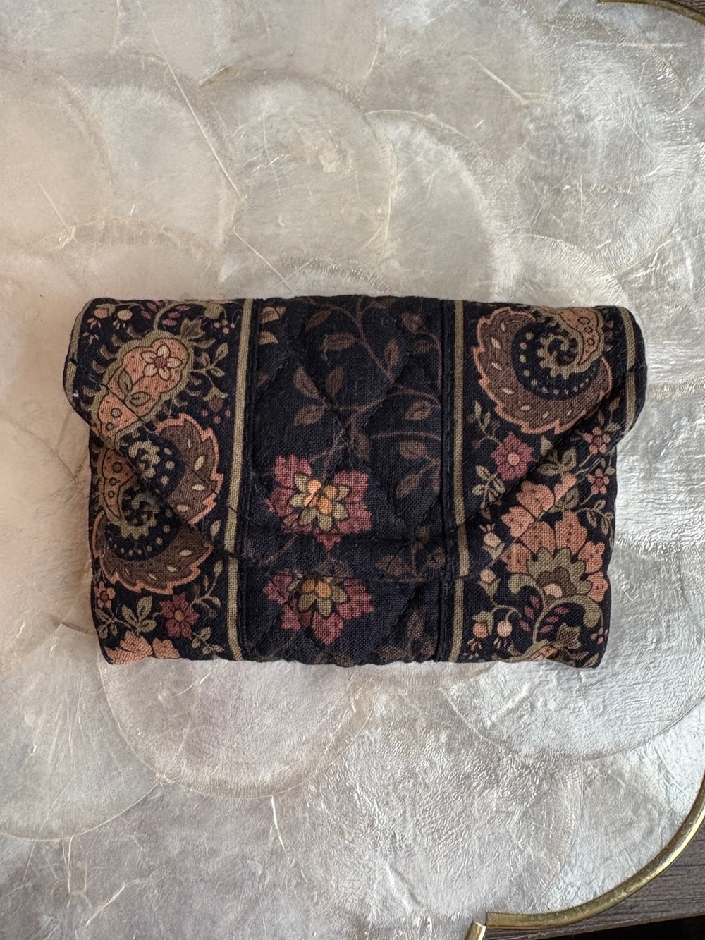 Vera Bradley Black Walnut - Cardholder Coin Purse with Flap